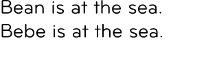 Bean is at the sea. Bebe is at the sea.