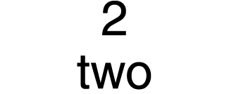 2 two